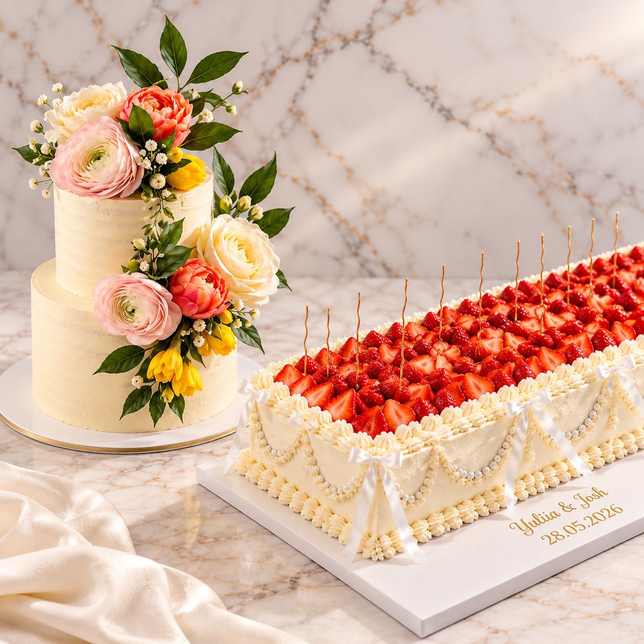Wedding cake personalised