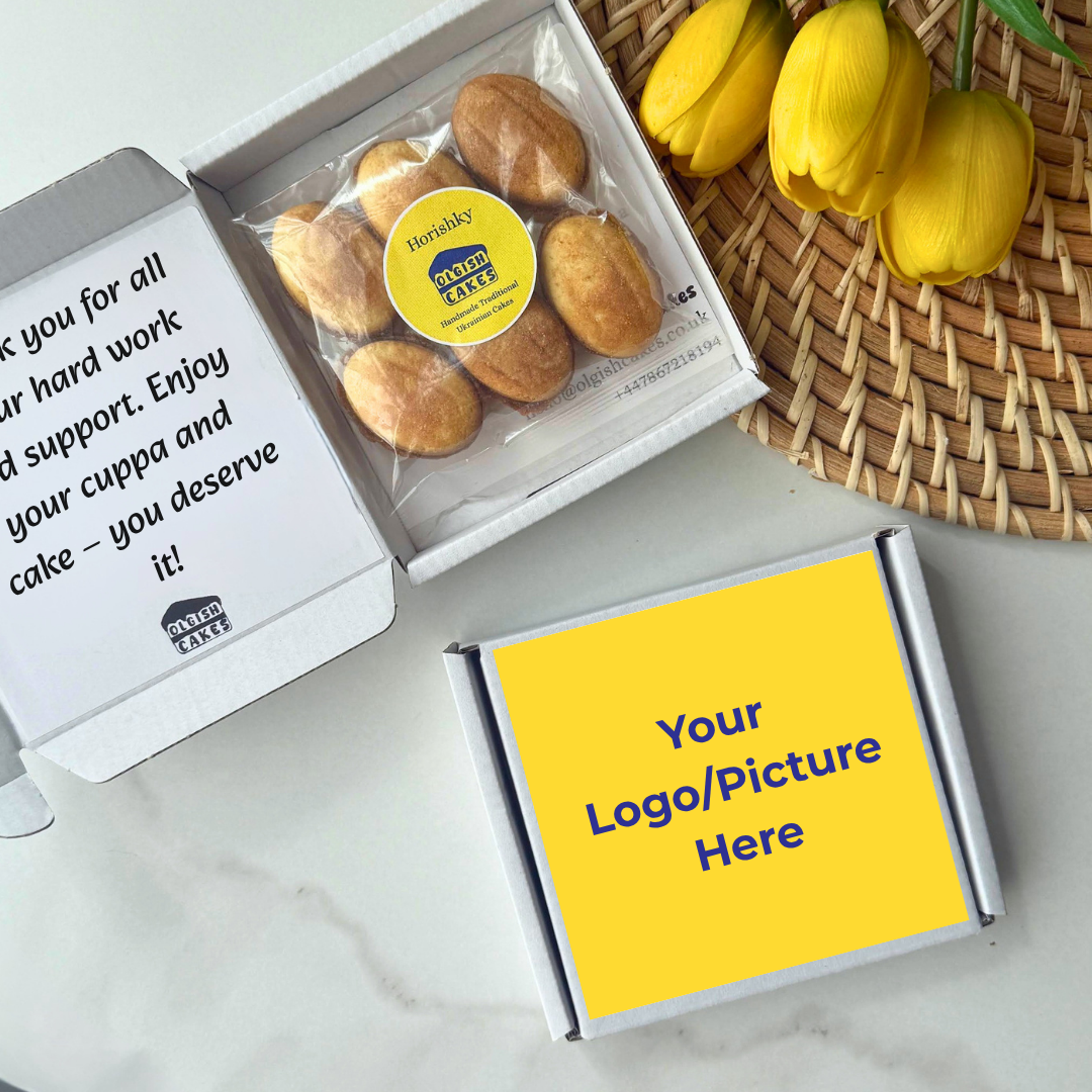 branded biscuits in the box