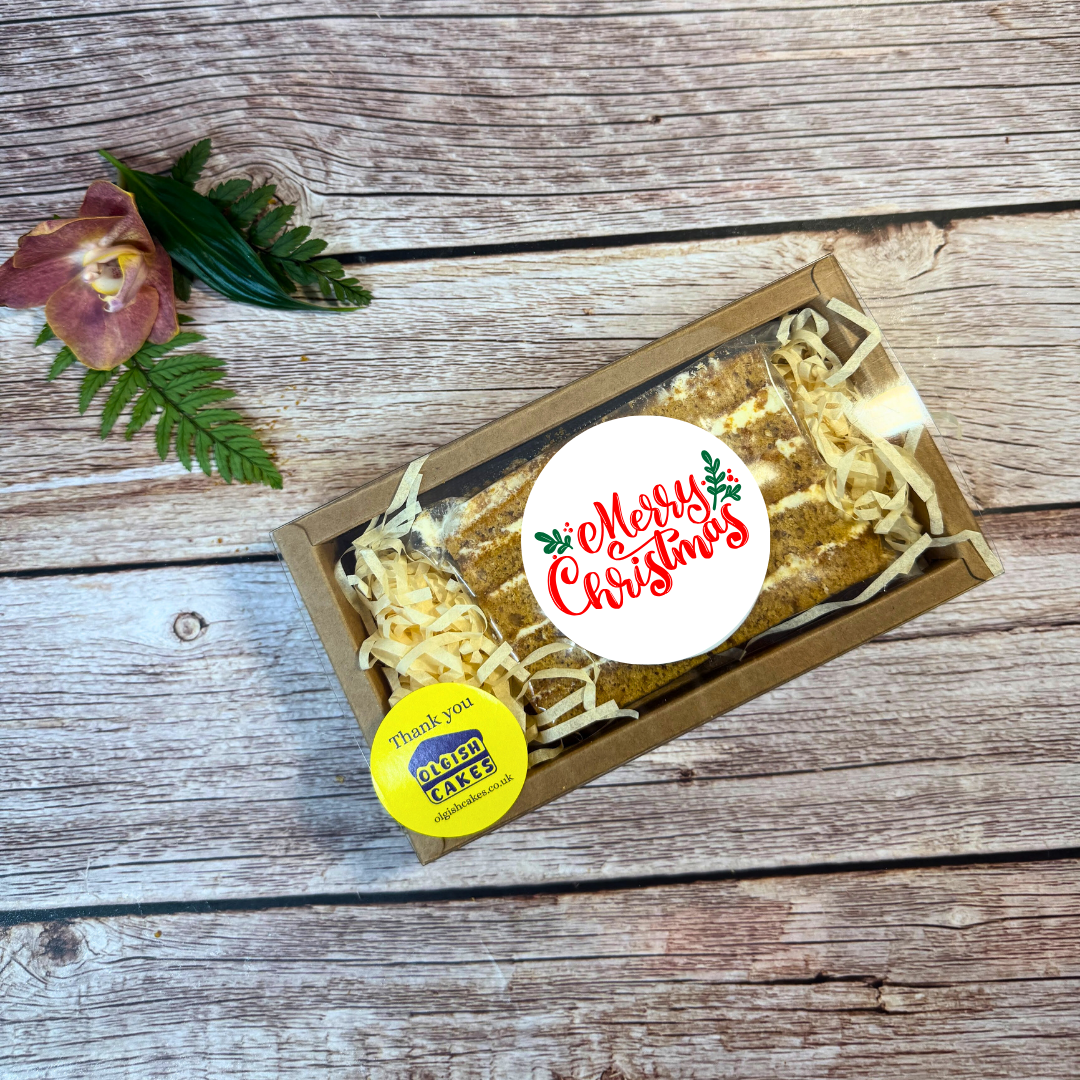 Delicious honey cake presented in a branded gift box – personalised logo cake.   This branded gift box – personalised logo cake is ideal for: •	🎄 Corporate Christmas hampers and holiday gifts •	💼 Client appreciation boxes •	🎁 Staff rewards and recognition •	✨ Branded event giveaways  Show your appreciation in the sweetest way possible — with a gift that is memorable, delicious, and designed around your brand.