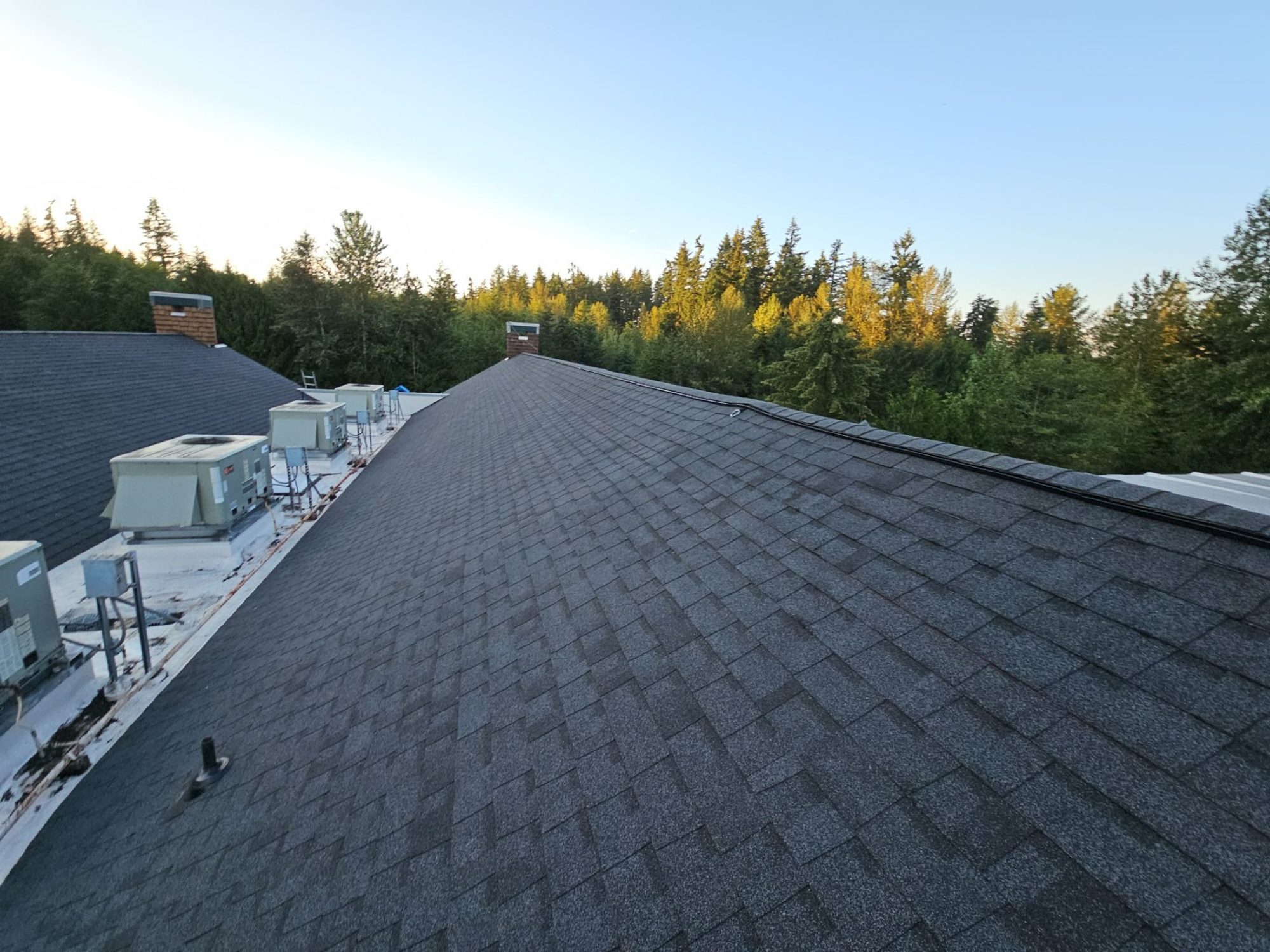 Amor Roofing Antique Black asphalt roof in Woodinville, a 01