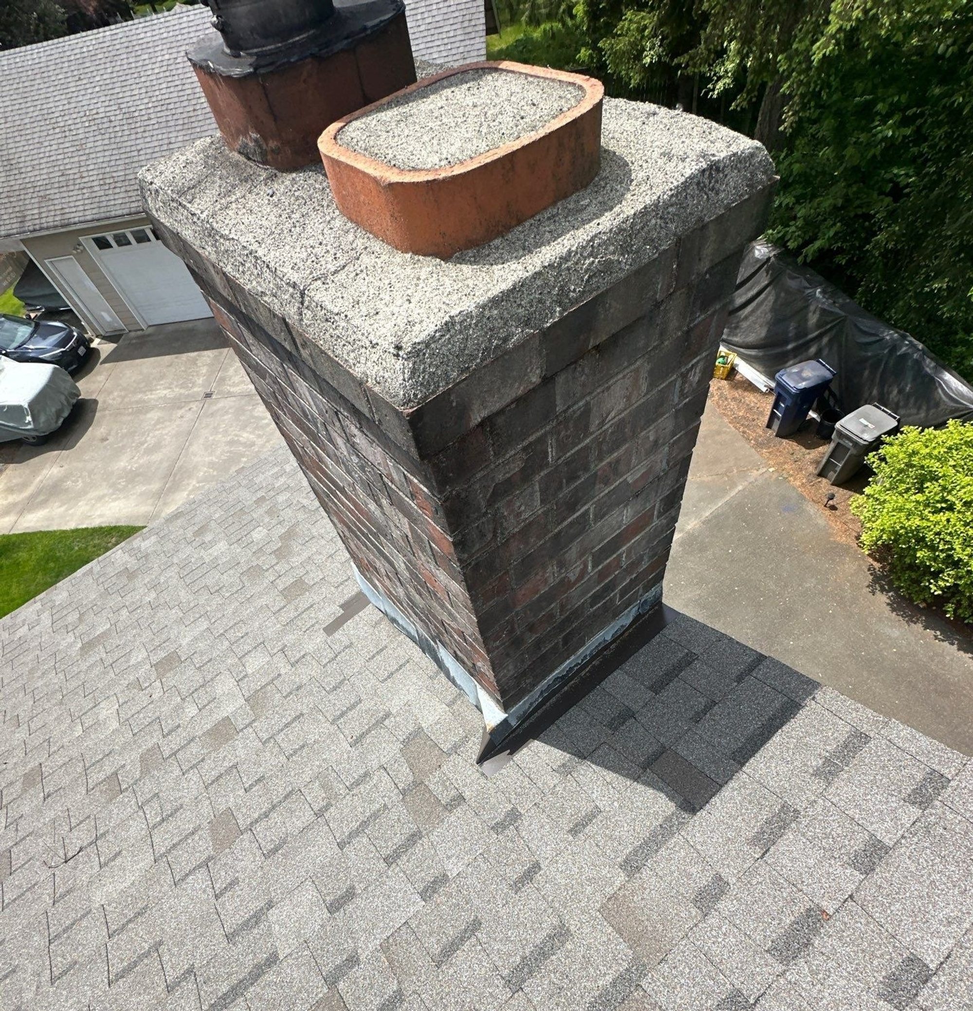 Finished Pabco Premier Weathered Wood asphalt shingle roof, Woodinville, WA