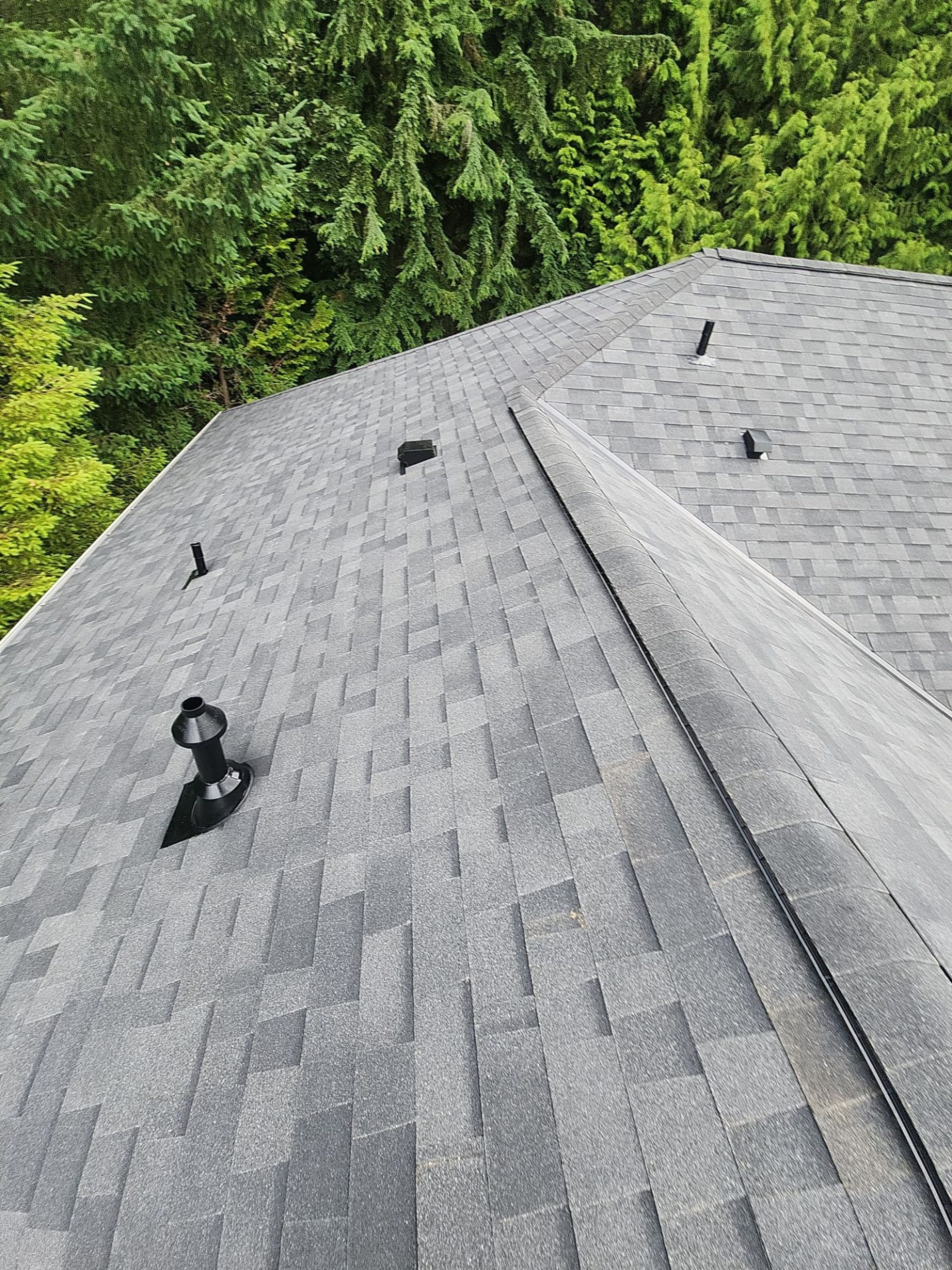 Amor Roofing Midnight Black asphalt roof in Redmond, a 01