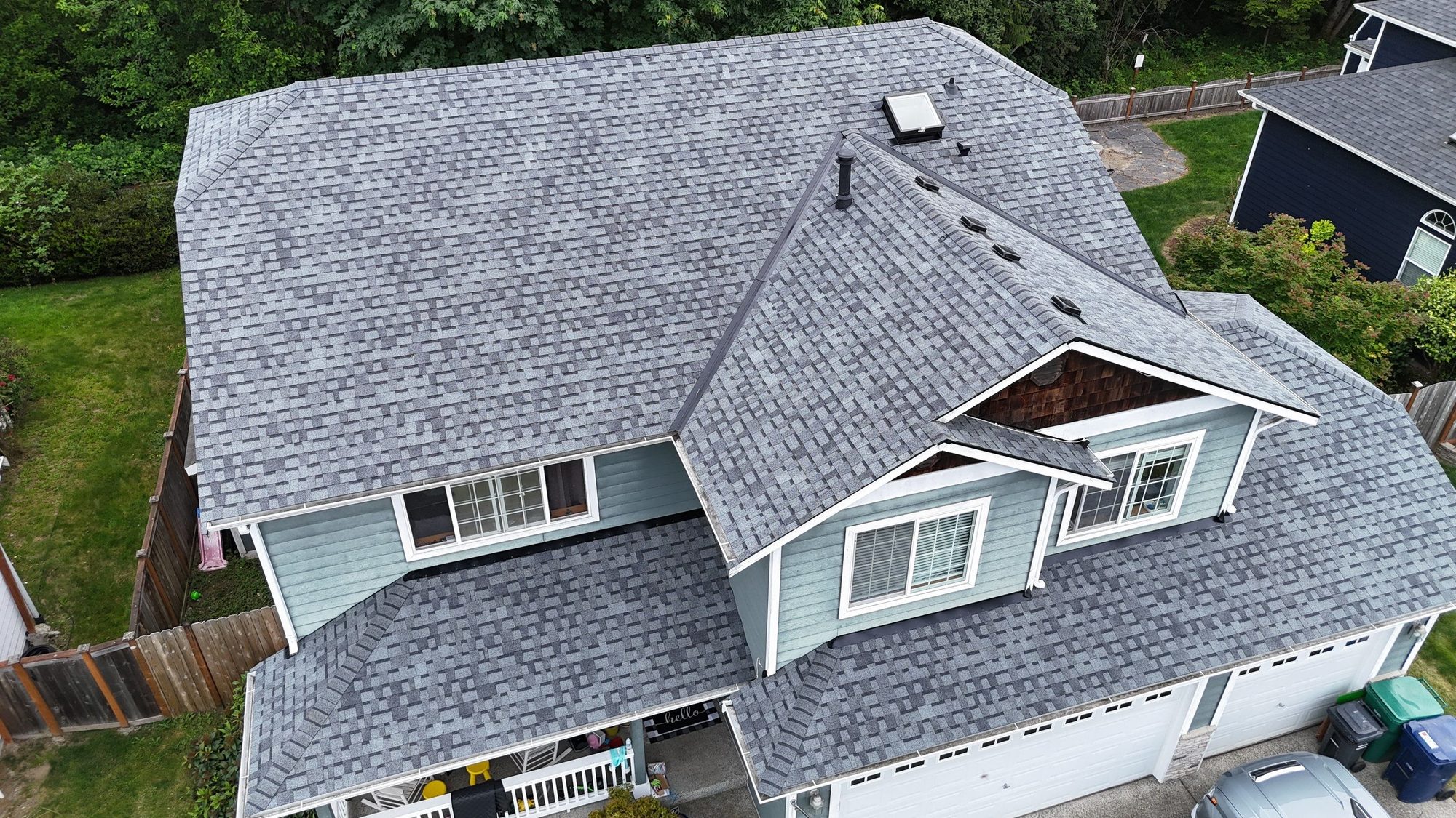 Amor Roofing Pewter Gray asphalt roof in Marysville, aerial roof 04