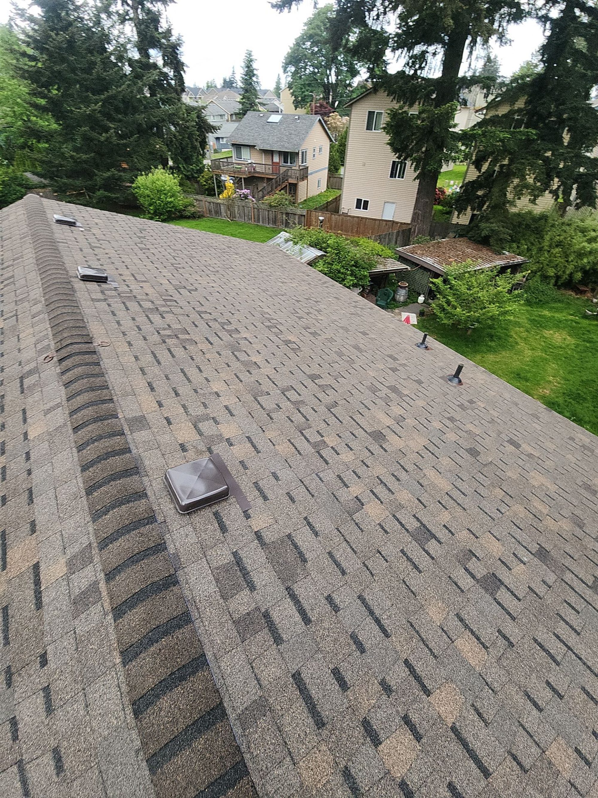 Amor Roofing Oakwood asphalt roof in Lynnwood, roof plane neighborhood