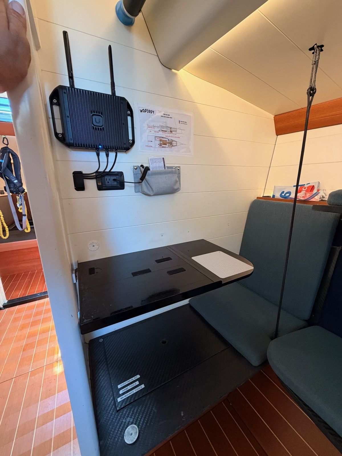 Navigation station with Starlink router