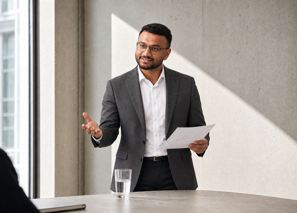 Reflect team member explaining his approach for a challenging restructuring situation