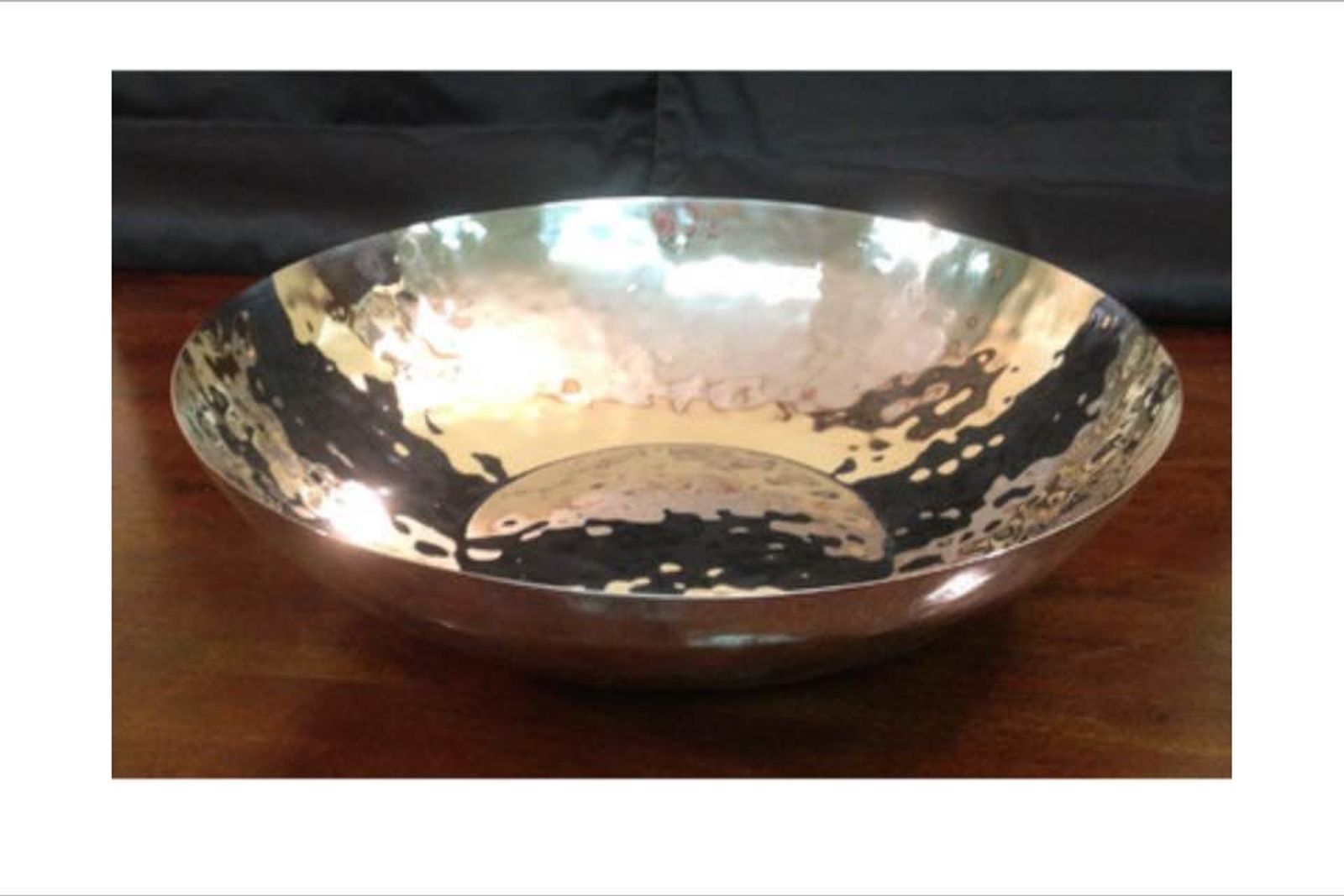 Hammered copper serving bowl