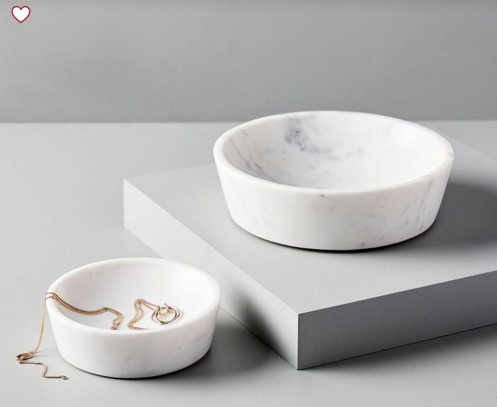 Marble pinch bowls and ring dishes