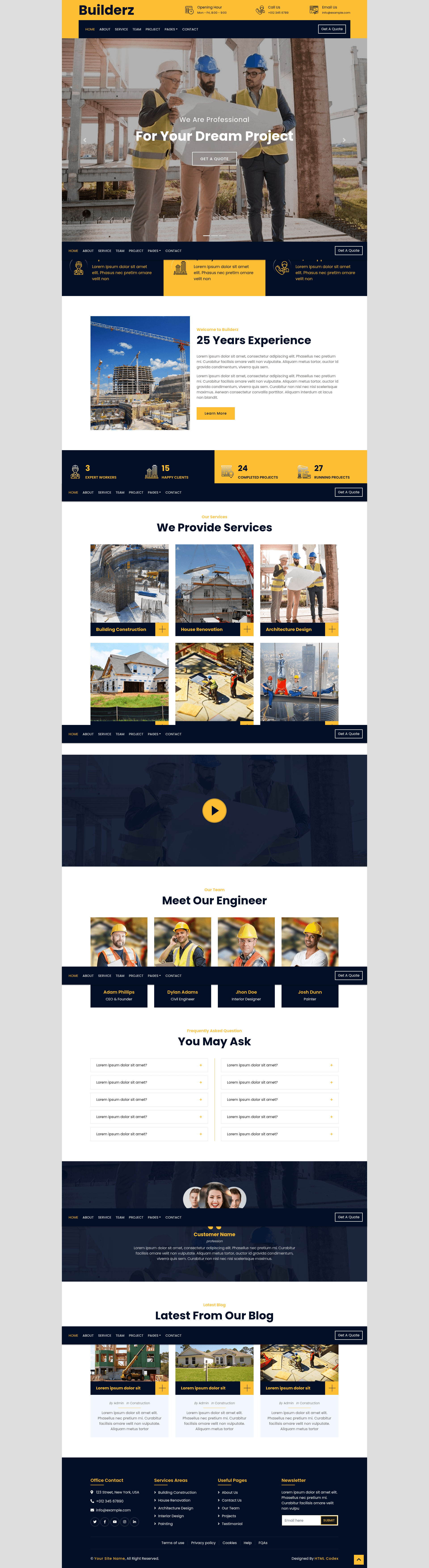 screenshot of Builderz on template0.com