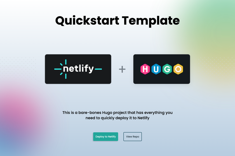 Image for Hugo Quickstart Template on template0.com