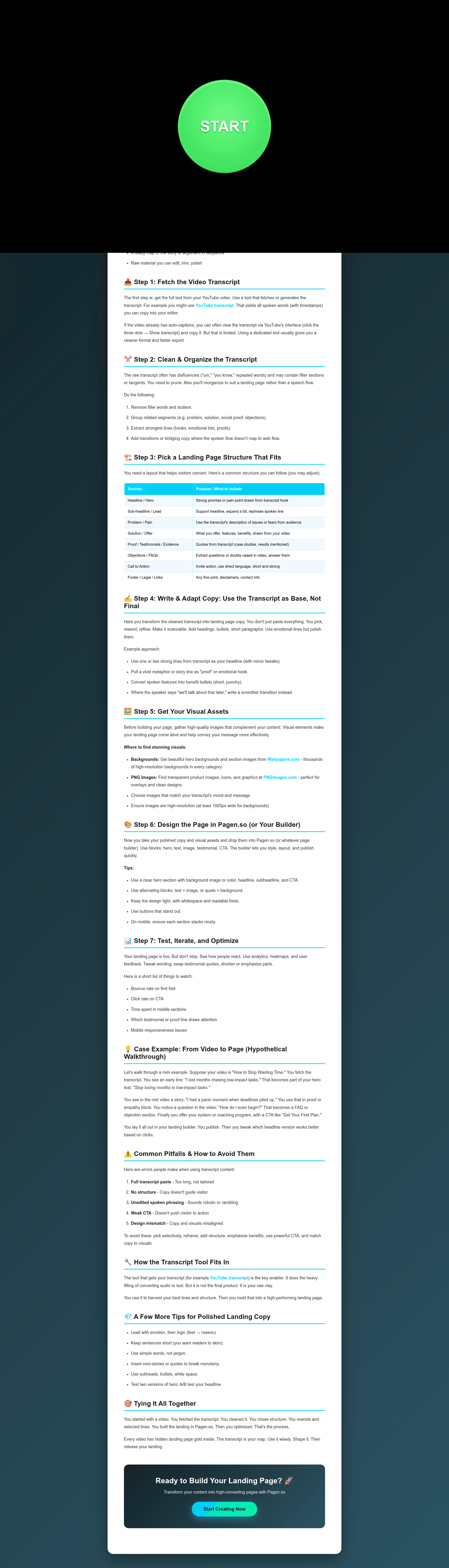 screenshot of Pagen AI Landing Page Template on template0.com