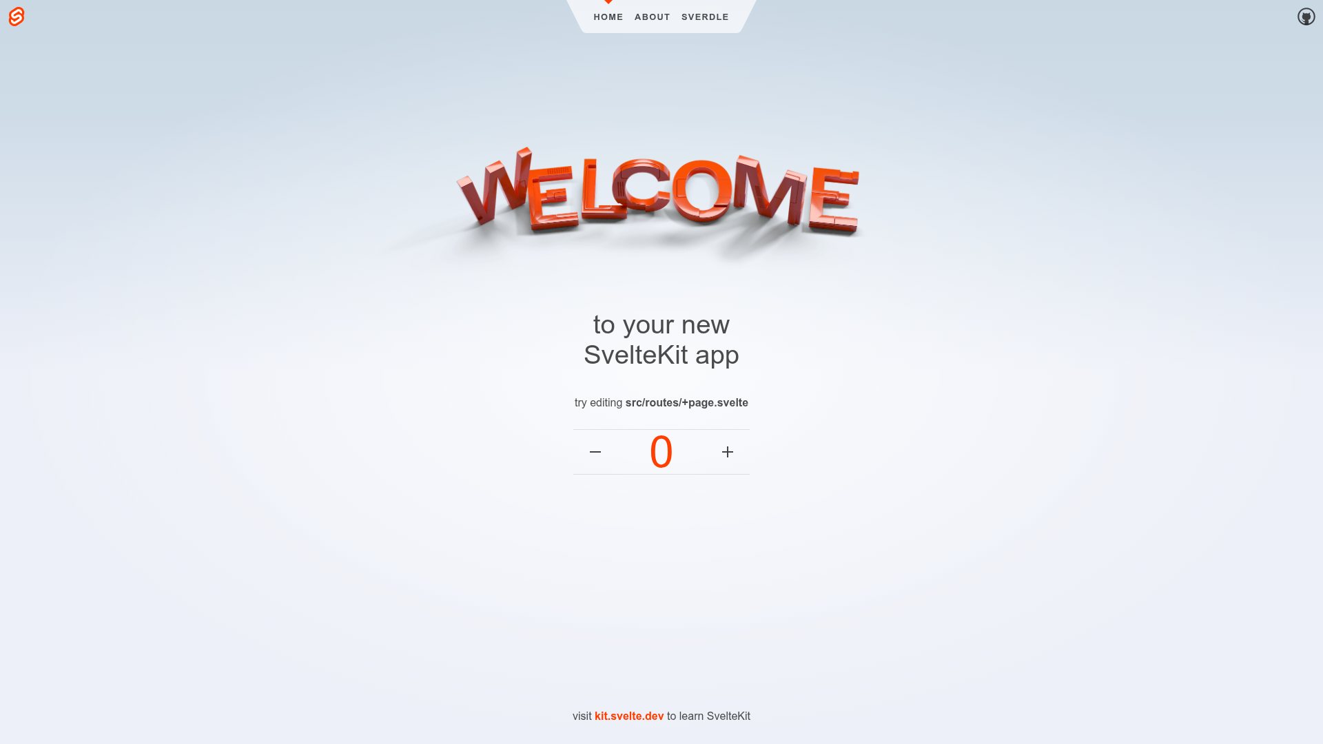 screenshot of SvelteKit Boilerplate on template0.com