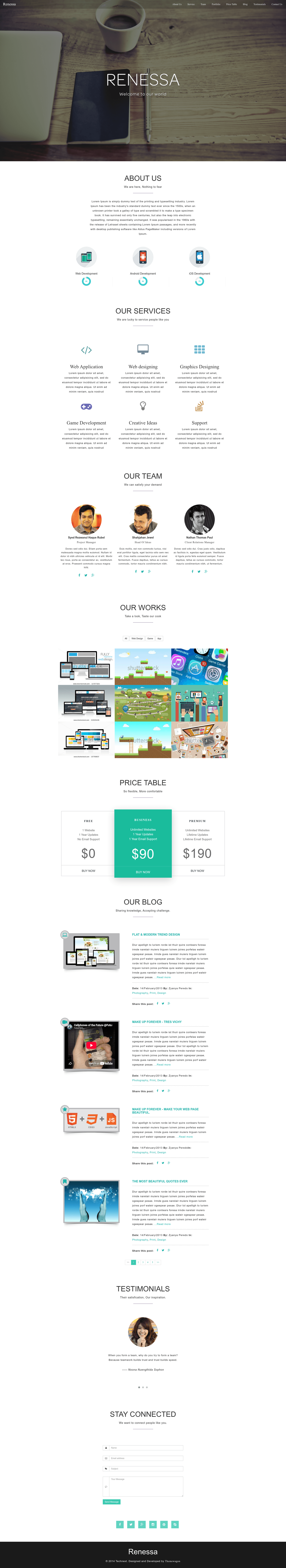 screenshot of Renessa on template0.com