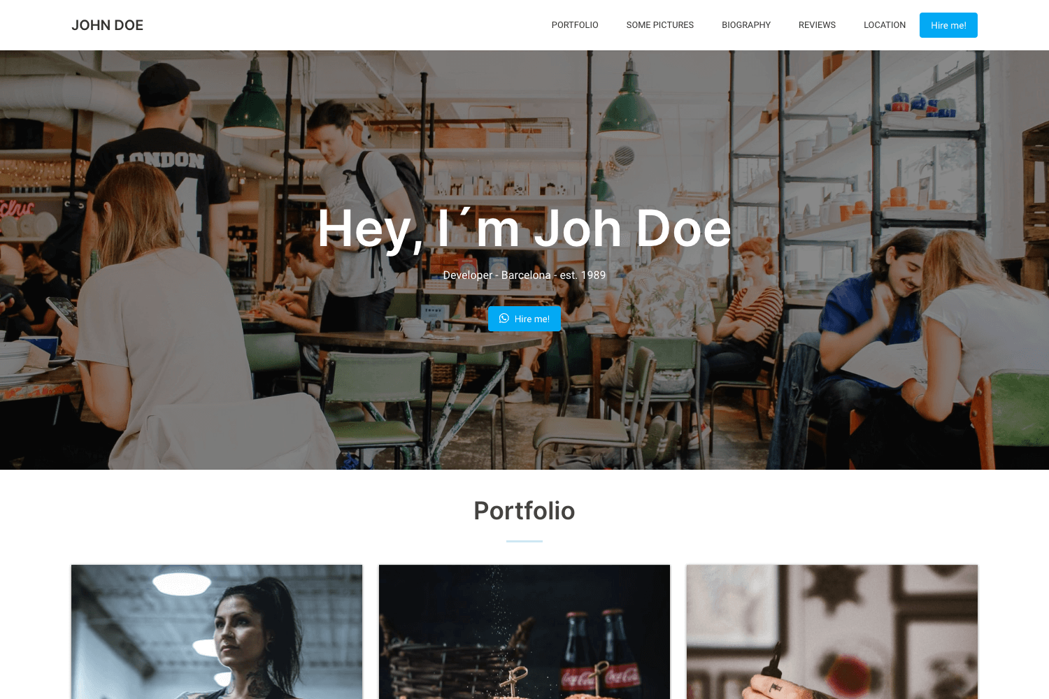 Gatsby Starter Portfolio preview