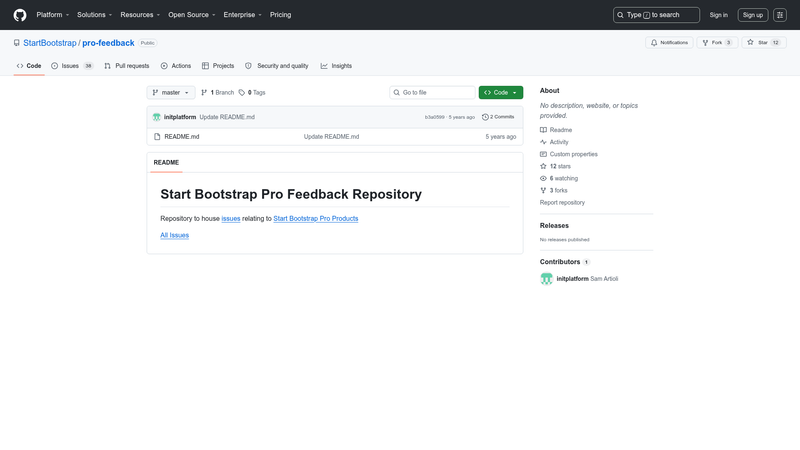 Image for Start Bootstrap Pro Feedback on template0.com Image for Start Bootstrap Pro Feedback on template0.com