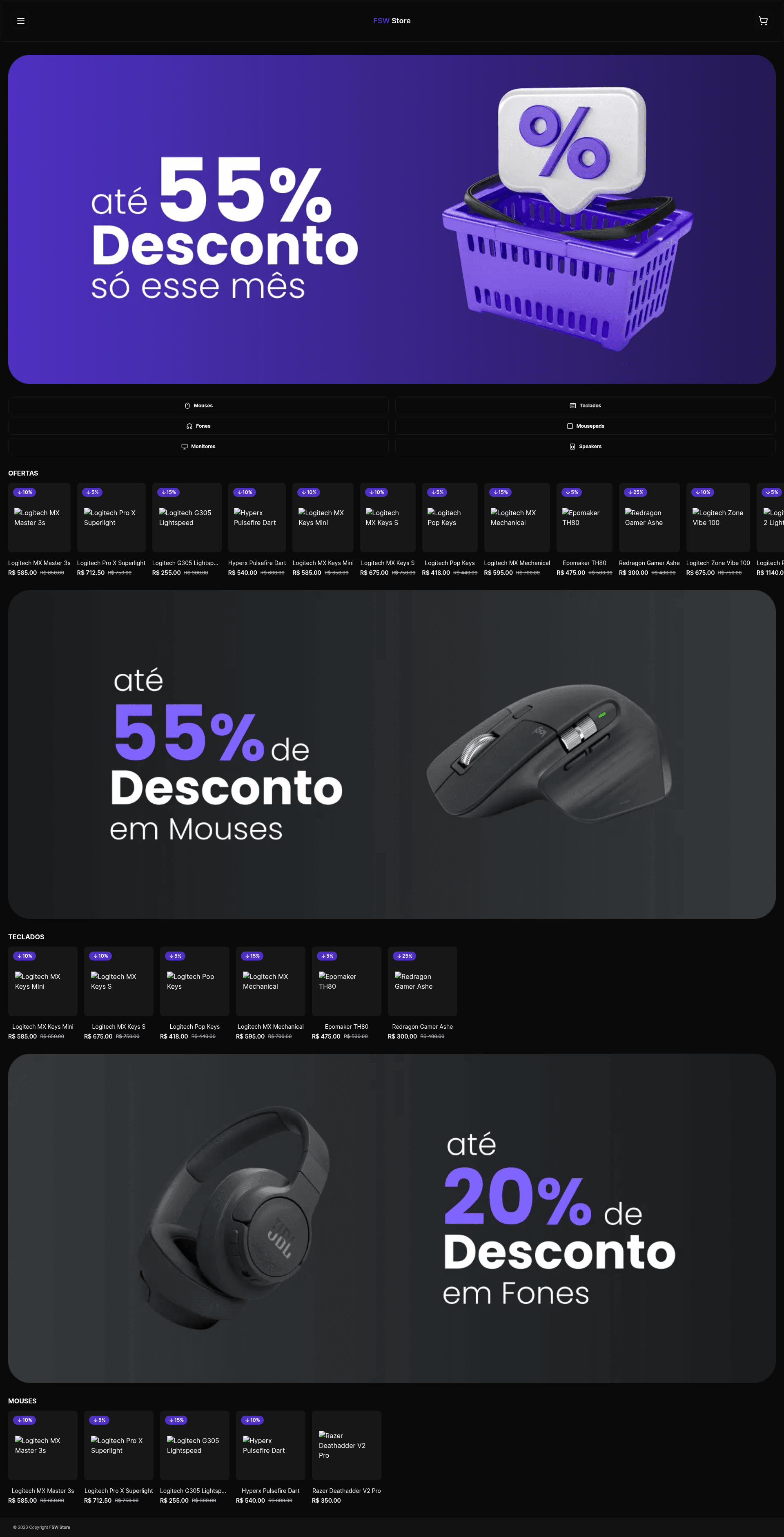screenshot of FSW Store on template0.com