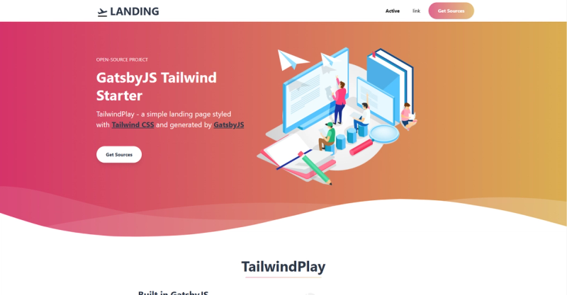 Image for TailwindPlay(business gatsby template) on template0.com