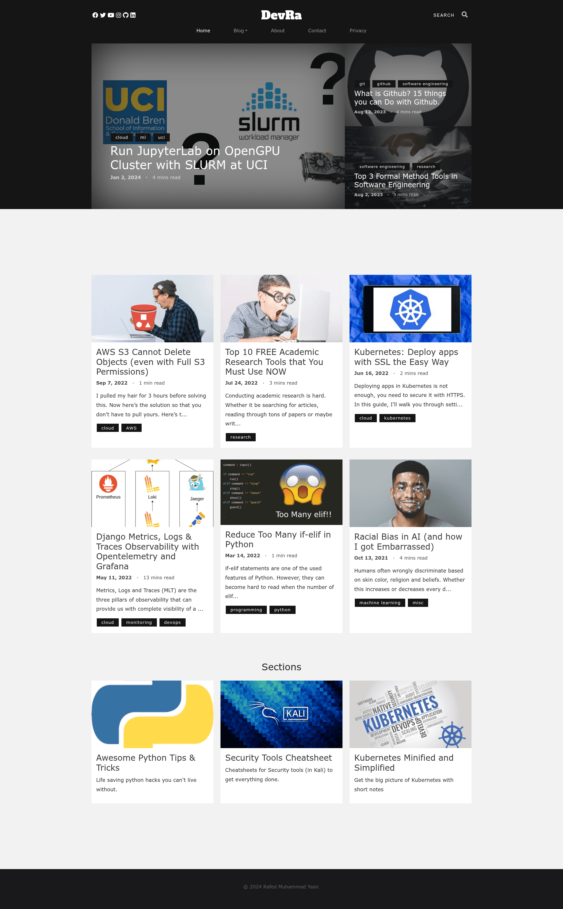 screenshot of BlogRa on template0.com