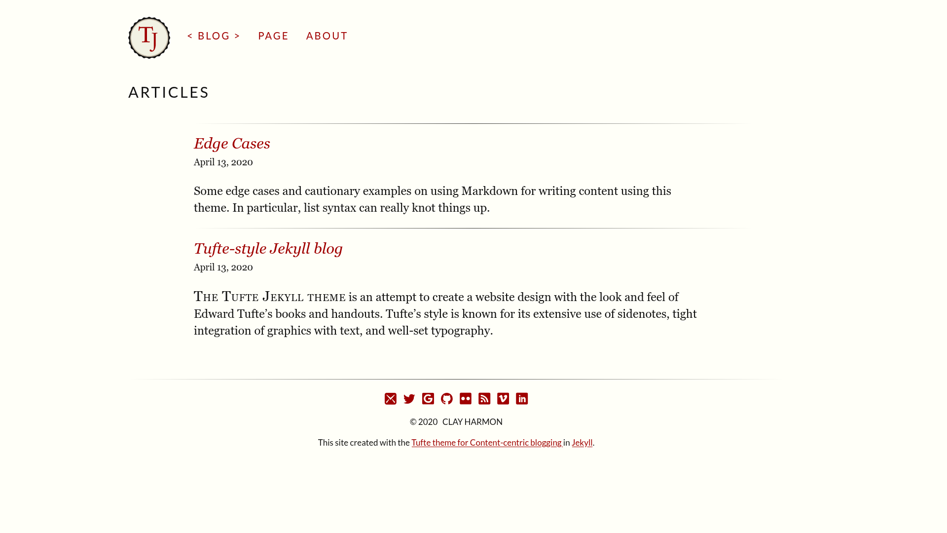 screenshot of Tufte-Jekyll on template0.com