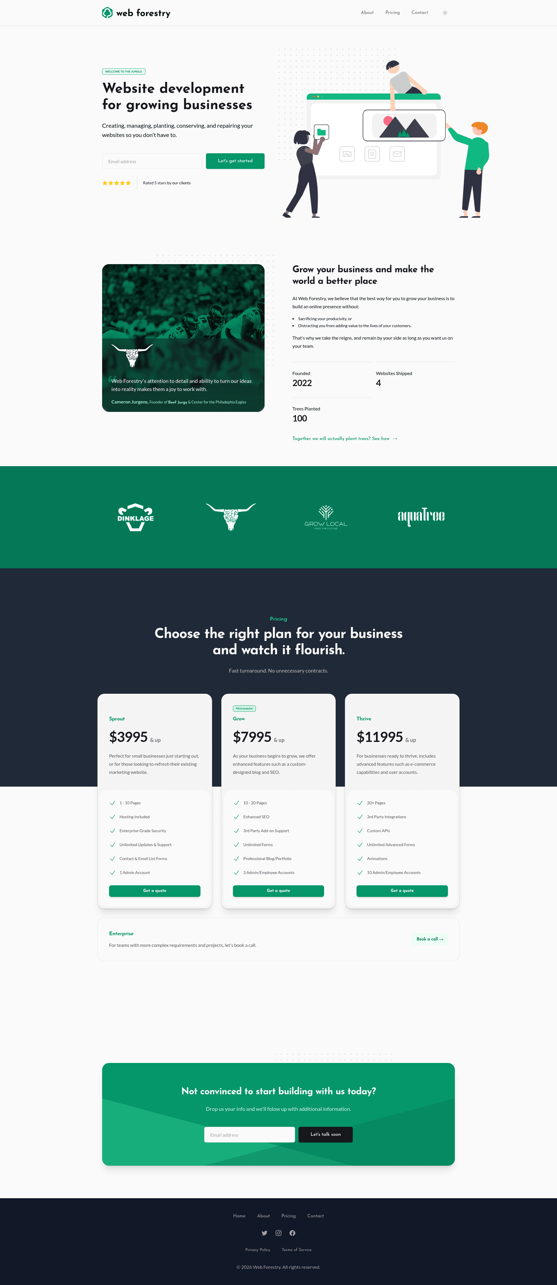 screenshot of Web Forestry on template0.com