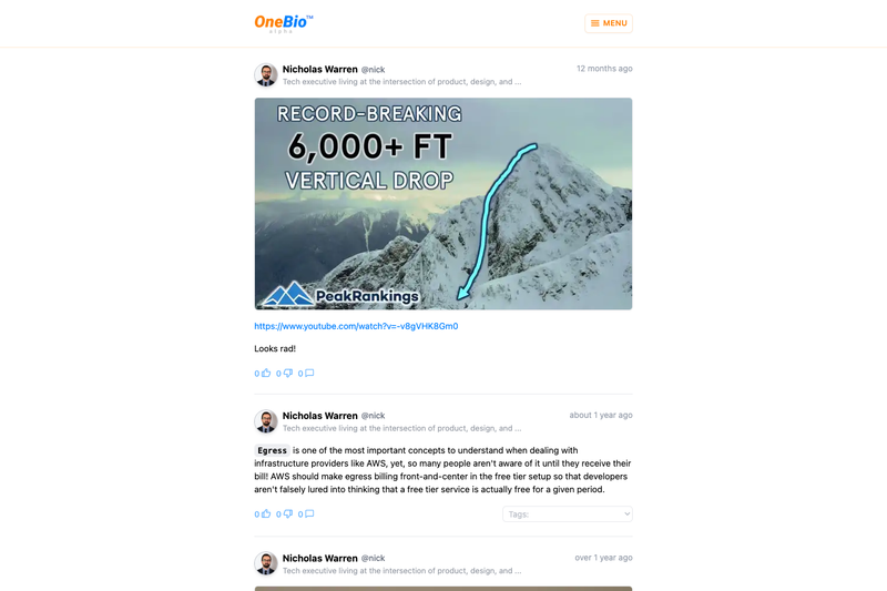 Image for OneBio Next.js Starter on template0.com