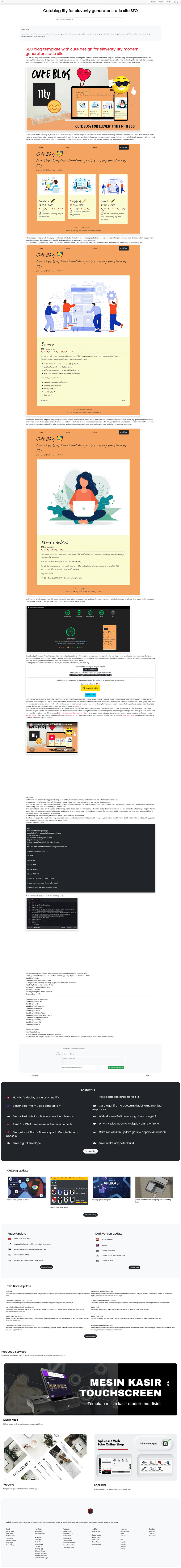 screenshot of Cuteblog11ty on template0.com