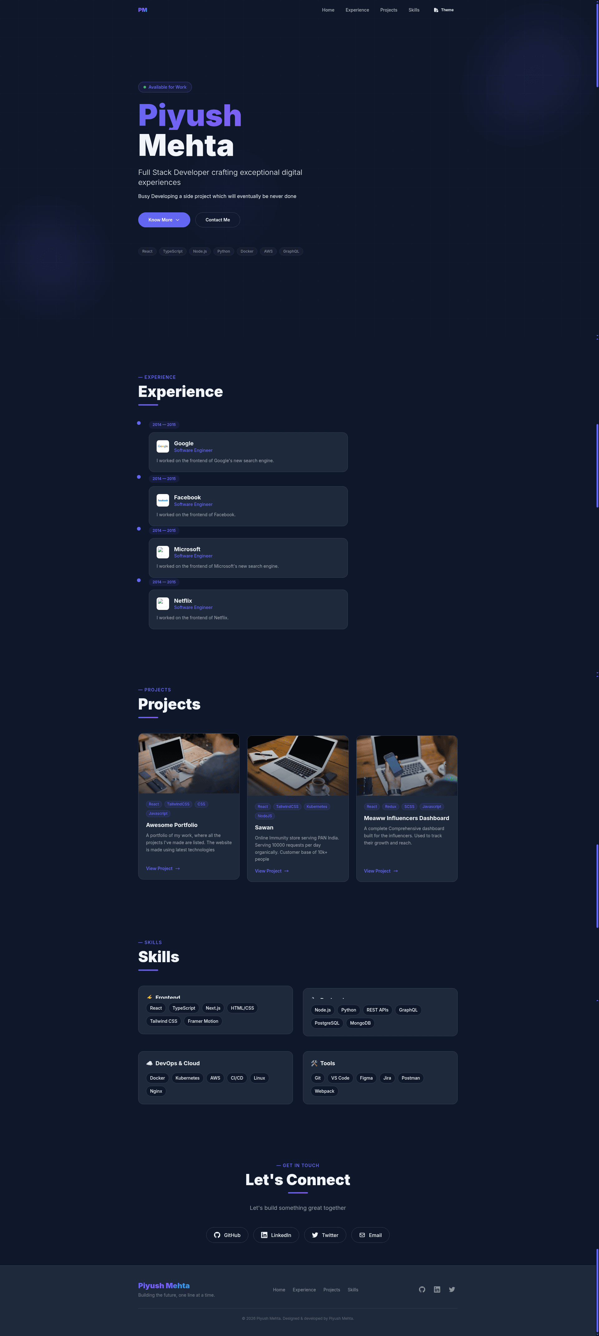 screenshot of Awesome Portfolio on template0.com