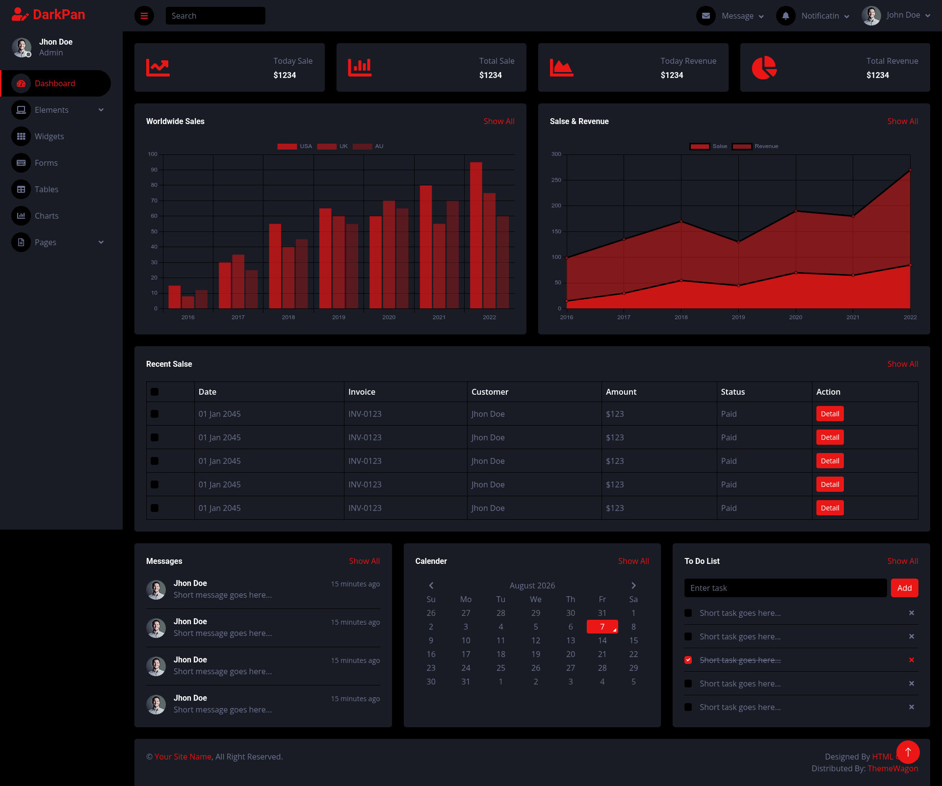 screenshot of DarkPan on template0.com