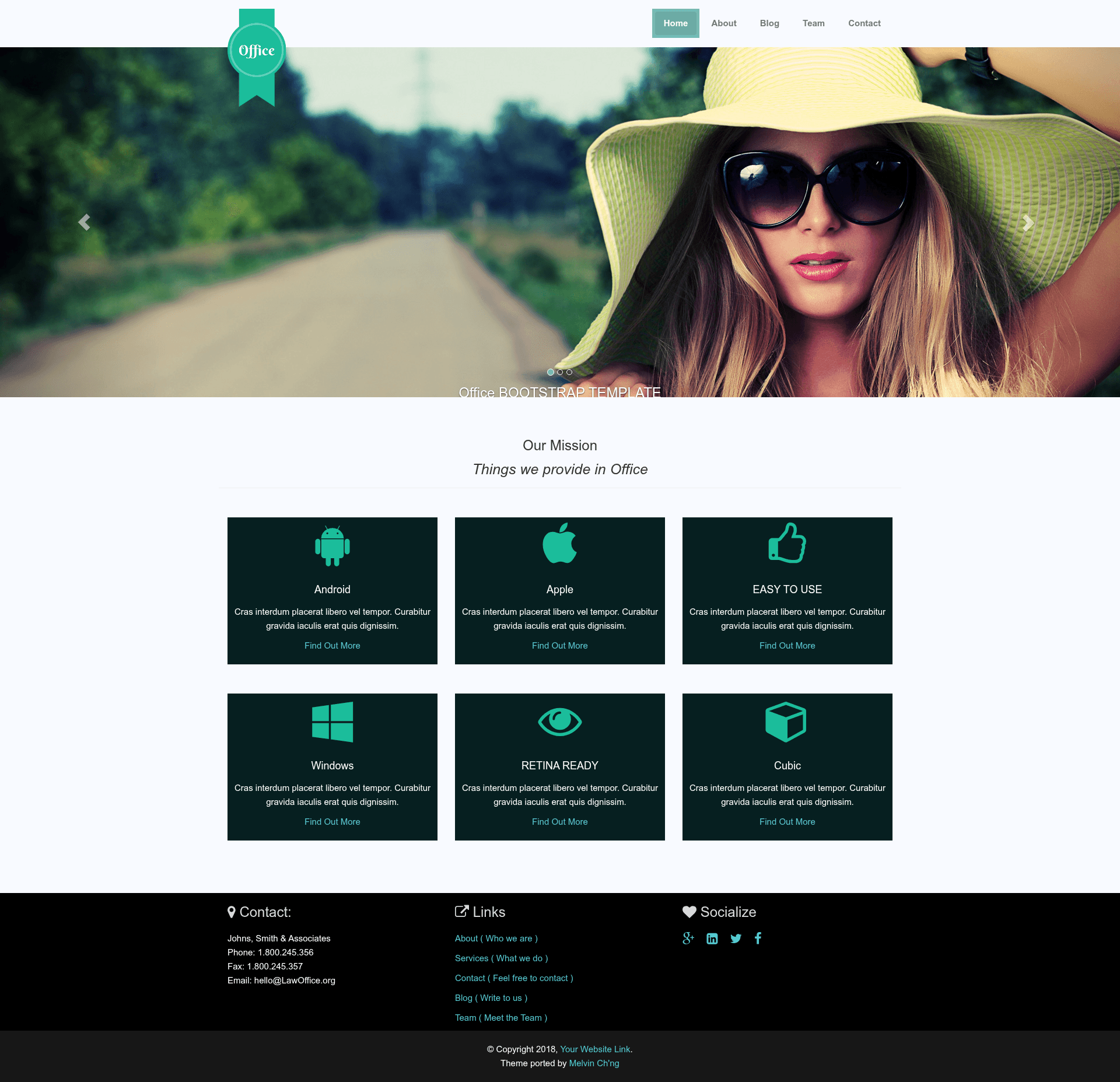 screenshot of Business Jekyll Theme on template0.com