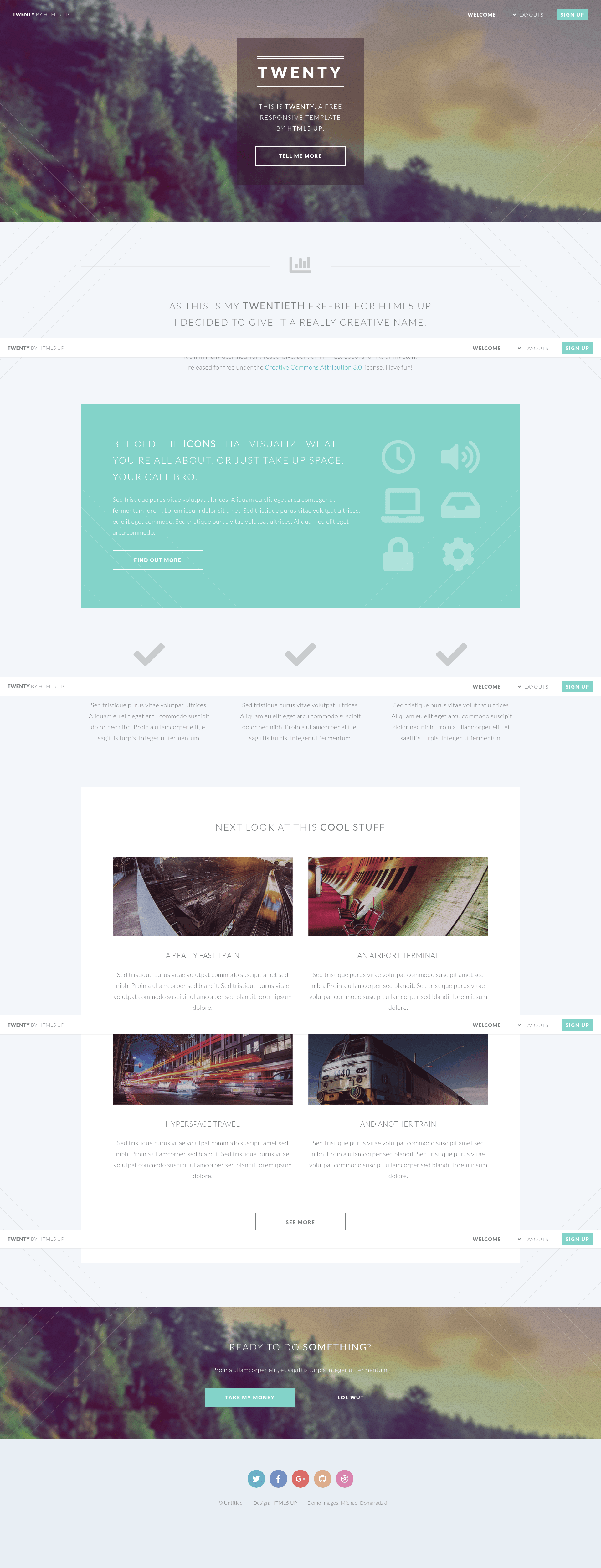 screenshot of Twenty on template0.com