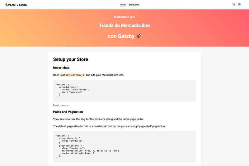 Image for Gatsby Theme Mercadolibre Store on template0.com