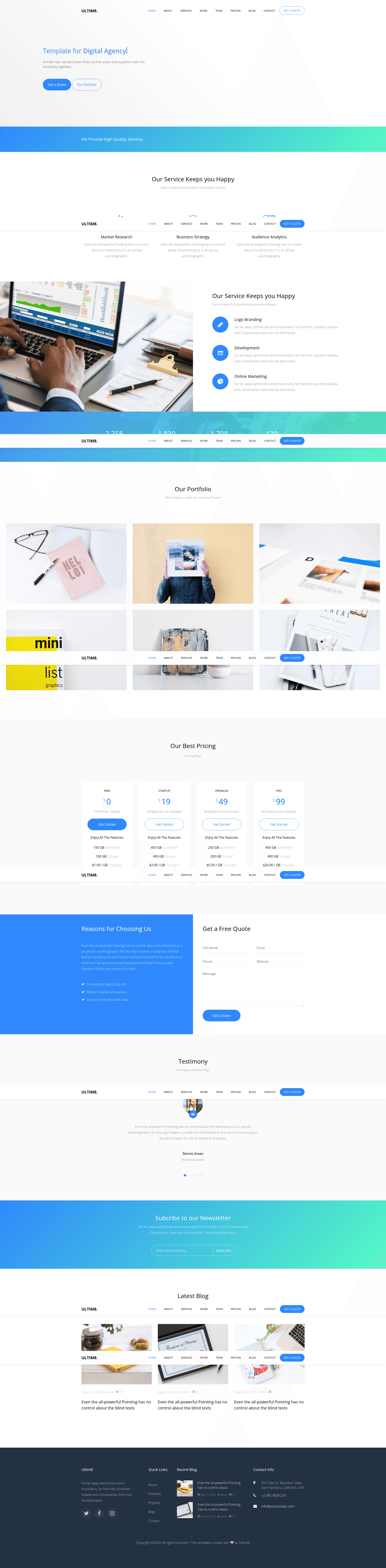 screenshot of Ultim8 on template0.com