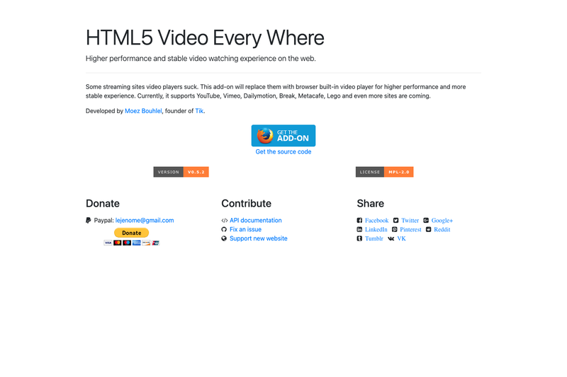 Image for HTML5 Video EveryWhere on template0.com