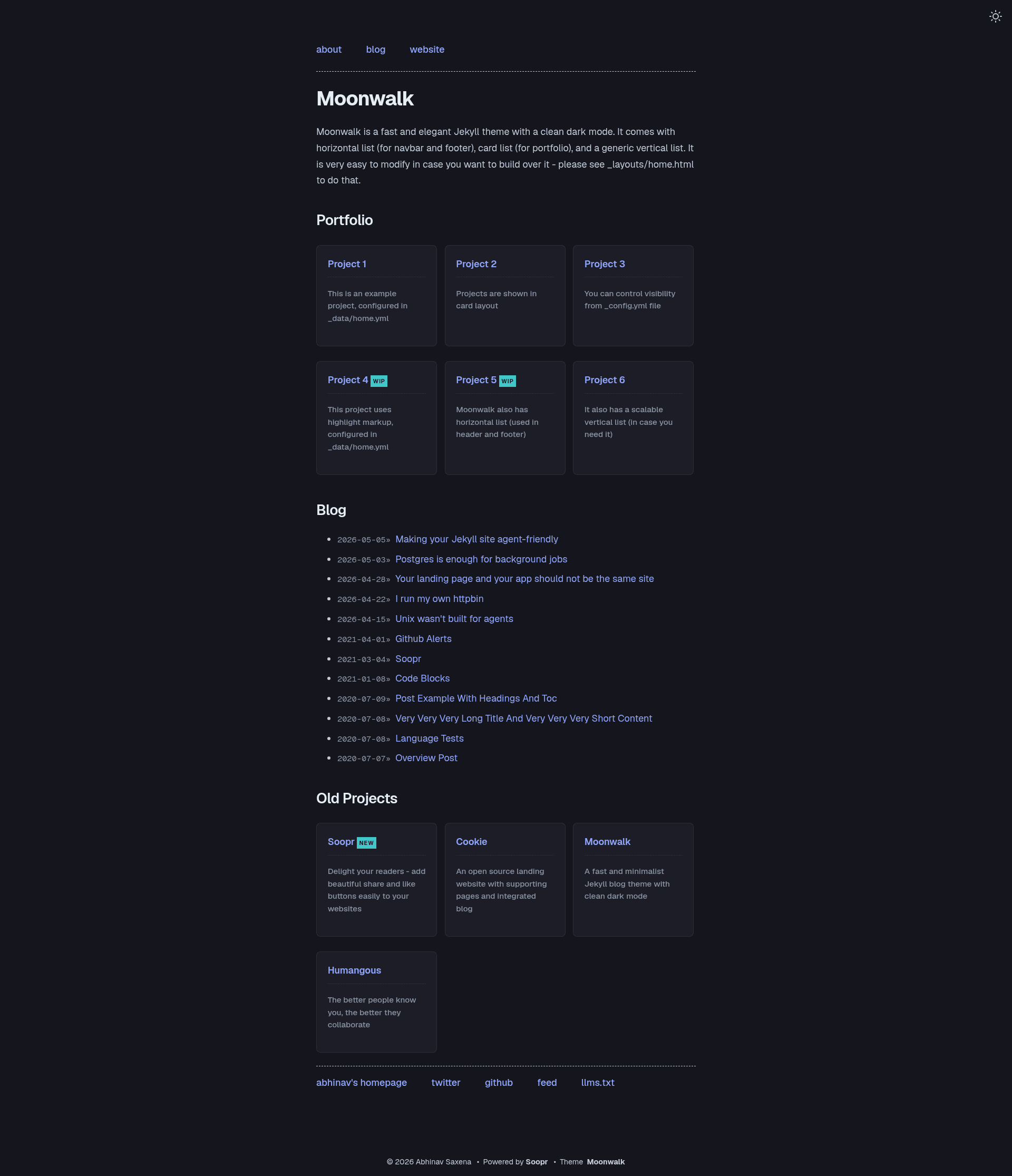 screenshot of Moonwalk on template0.com