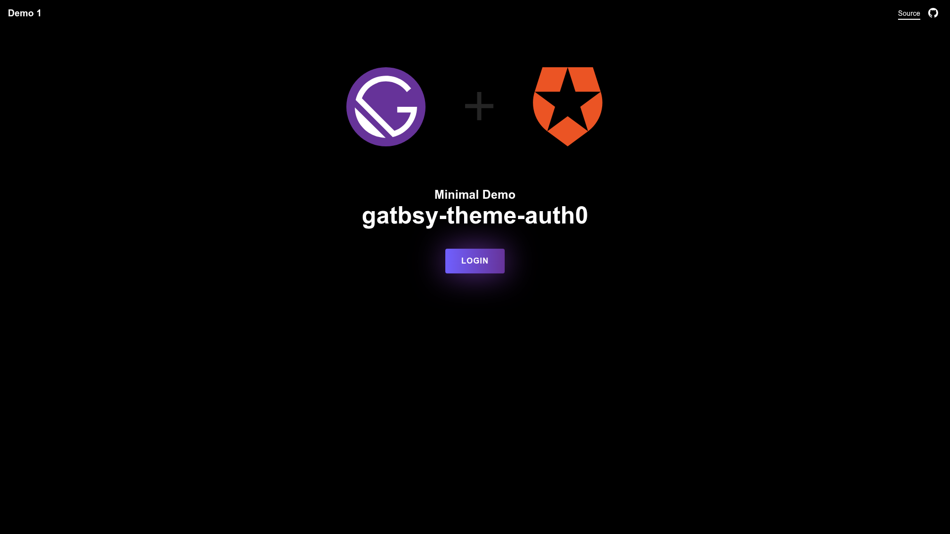 screenshot of Gatsby Theme Auth0 on template0.com