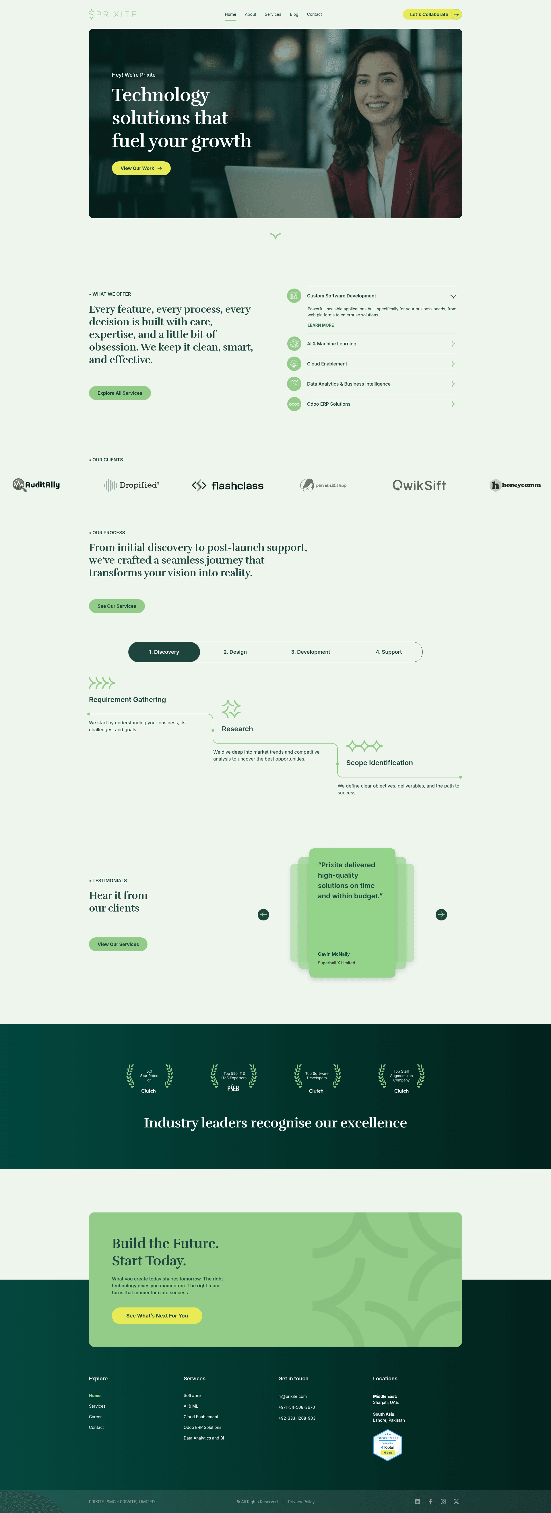 screenshot of Prixite Next.js Starter on template0.com