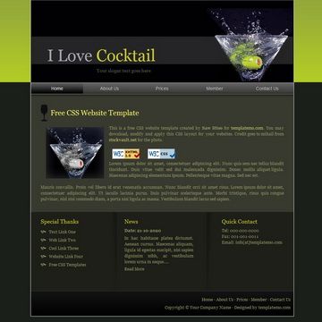 Image for Cocktail Template on template0.com Image for Cocktail Template on template0.com