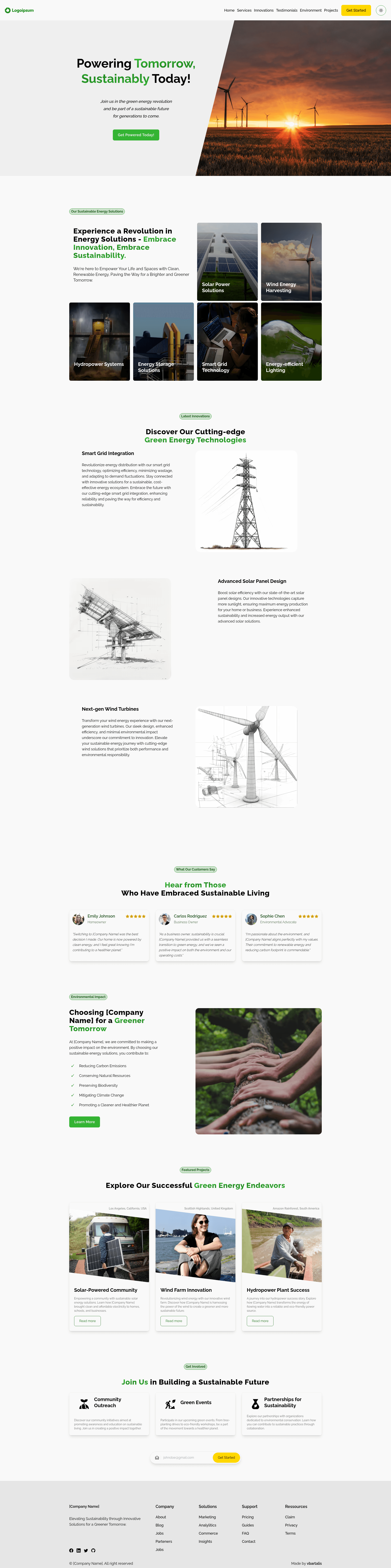 screenshot of Green Energy Astro Template on template0.com
