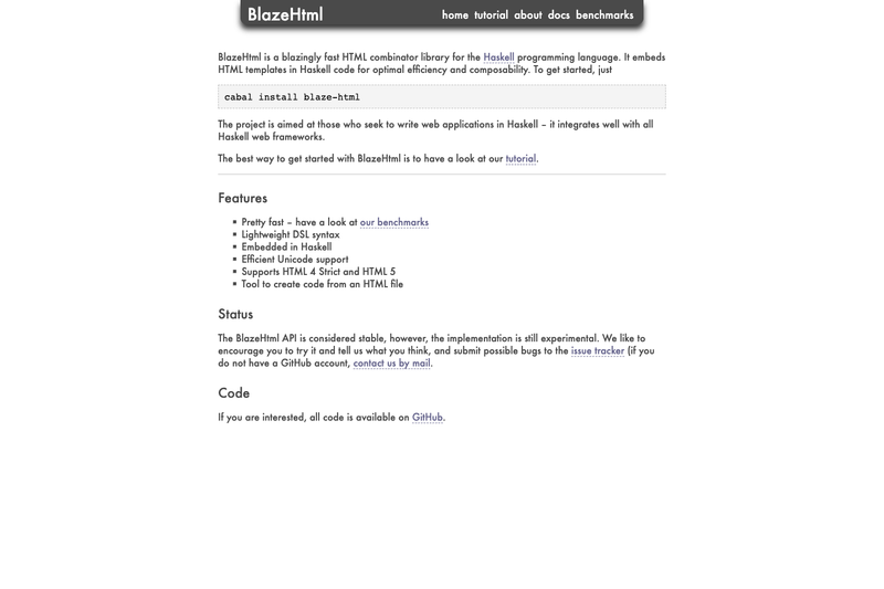 Image for BlazeHtml on template0.com Image for BlazeHtml on template0.com