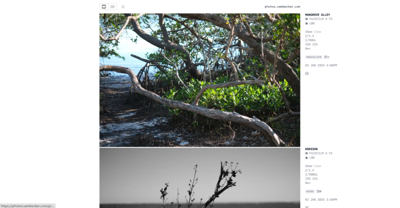 Image for EXIF Photo Blog(blog nextjs template) on template0.com