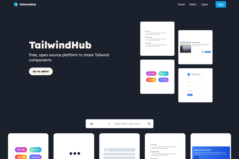Image for TailwindHub on template0.com