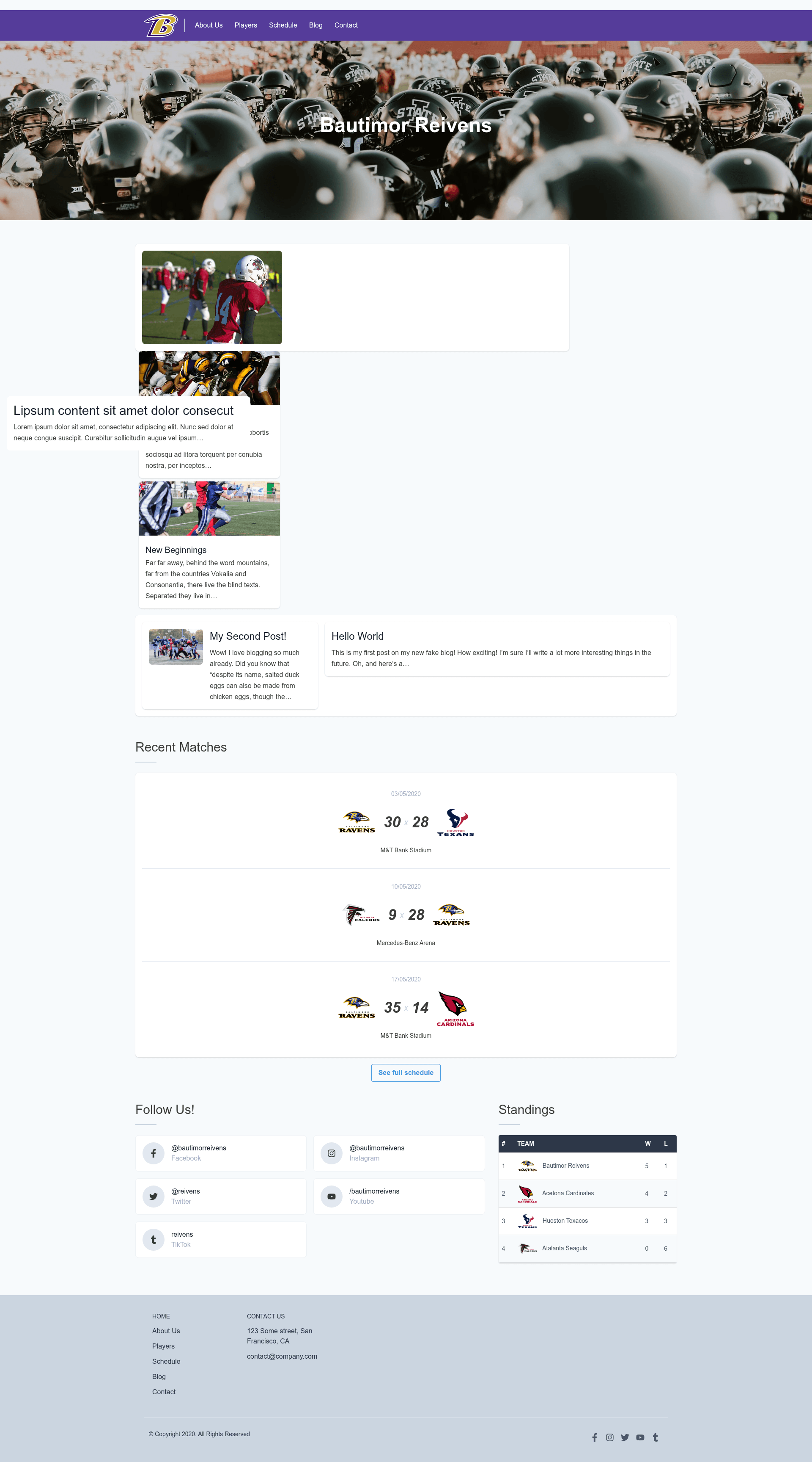 screenshot of Lombardi Starter on template0.com