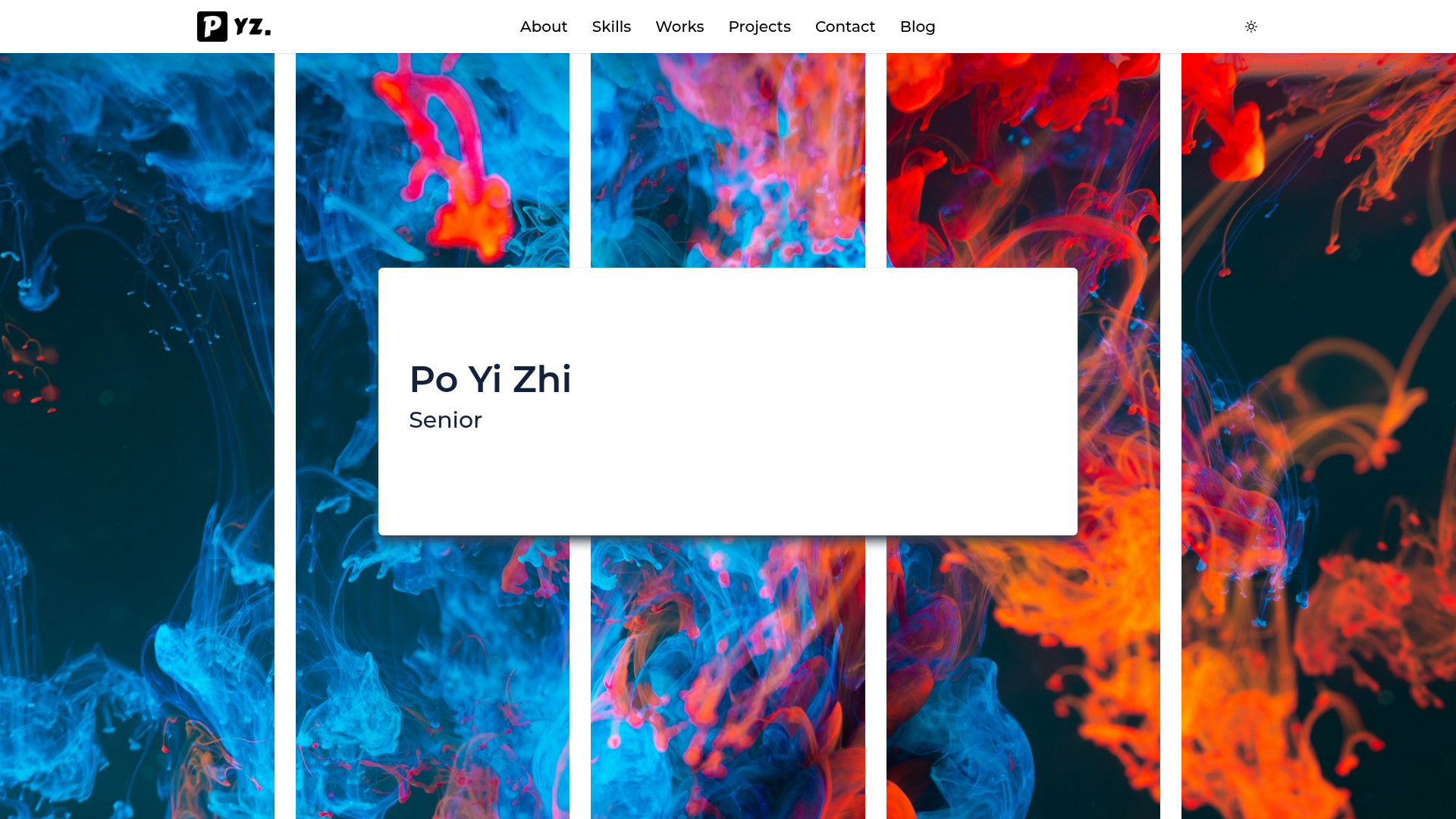 screenshot of Nuxt3 Portfolio on template0.com