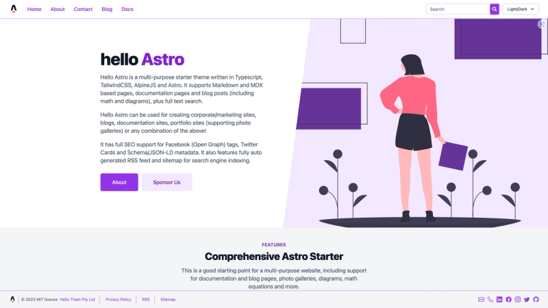 Image for Hello Astro(business astro template) on template0.com