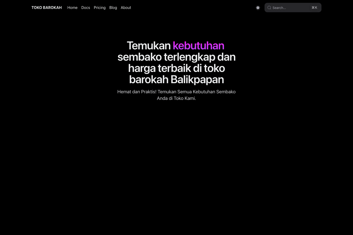 Next.js & NextUI Template preview