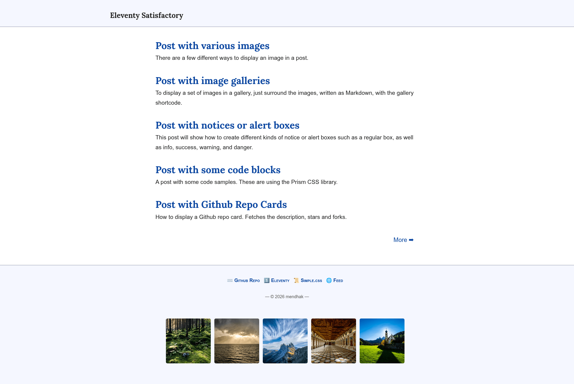 screenshot of Eleventy Satisfactory on template0.com