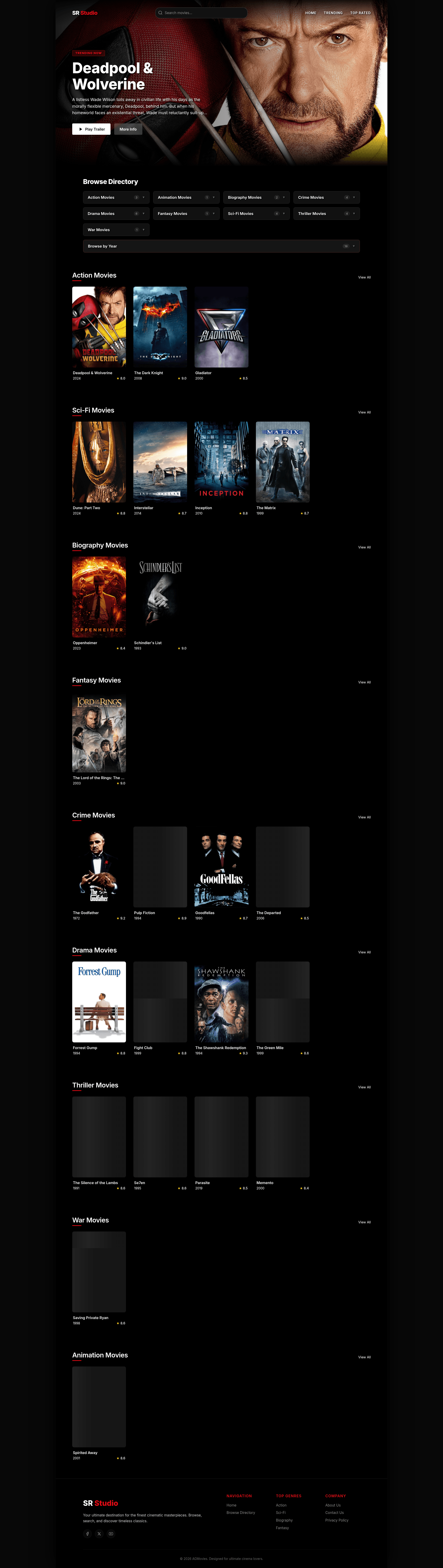 screenshot of SR Studio on template0.com