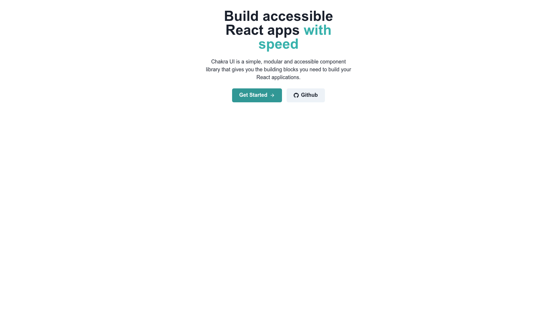screenshot of Gatsby Hello World Chakra UI on template0.com