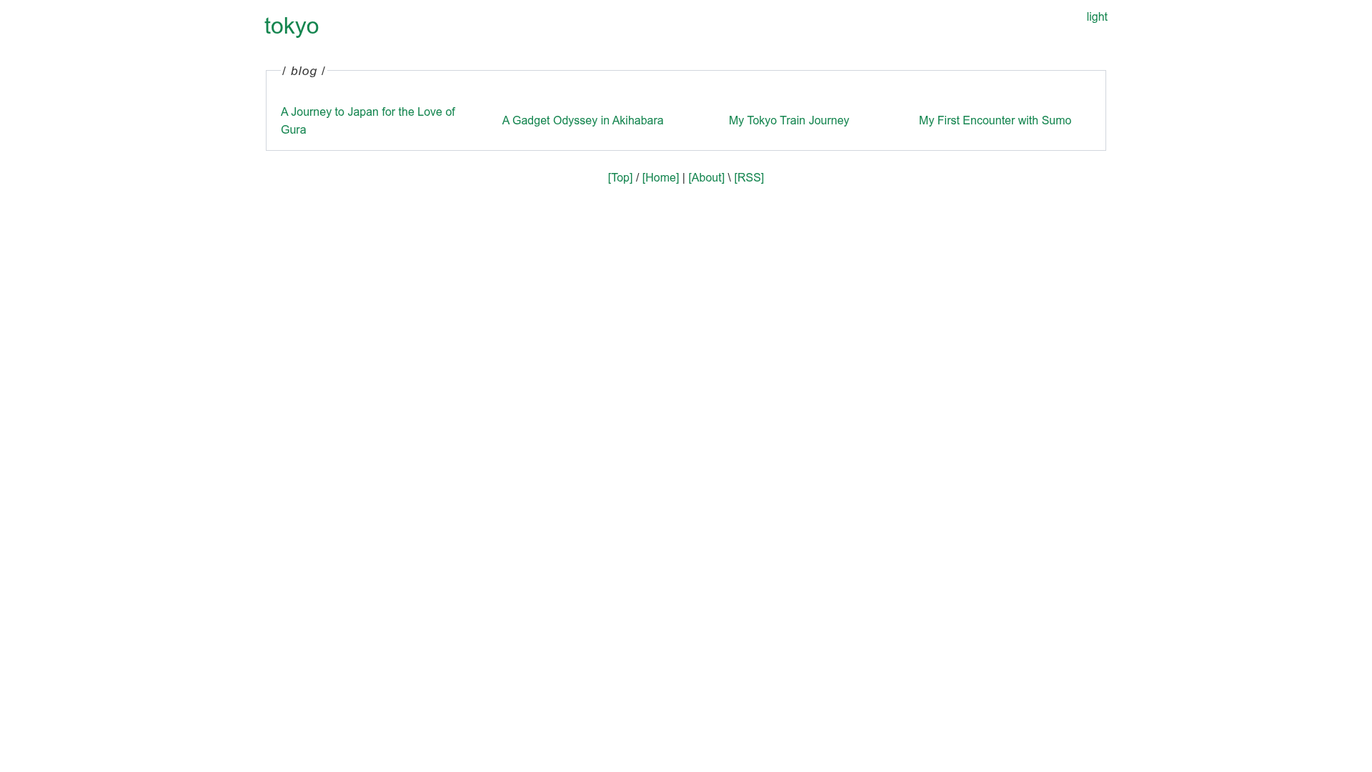 screenshot of Tokyo on template0.com