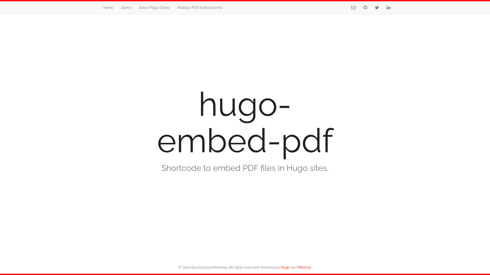 screenshot of Hugo Embed PDF Shortcode on template0.com